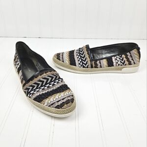 Donald J Pliner beaded embroidered espadrille loafers